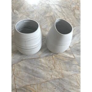 Manna Marble Silicone Tumbler Set of 2 White Grey 14oz Measurement Lines